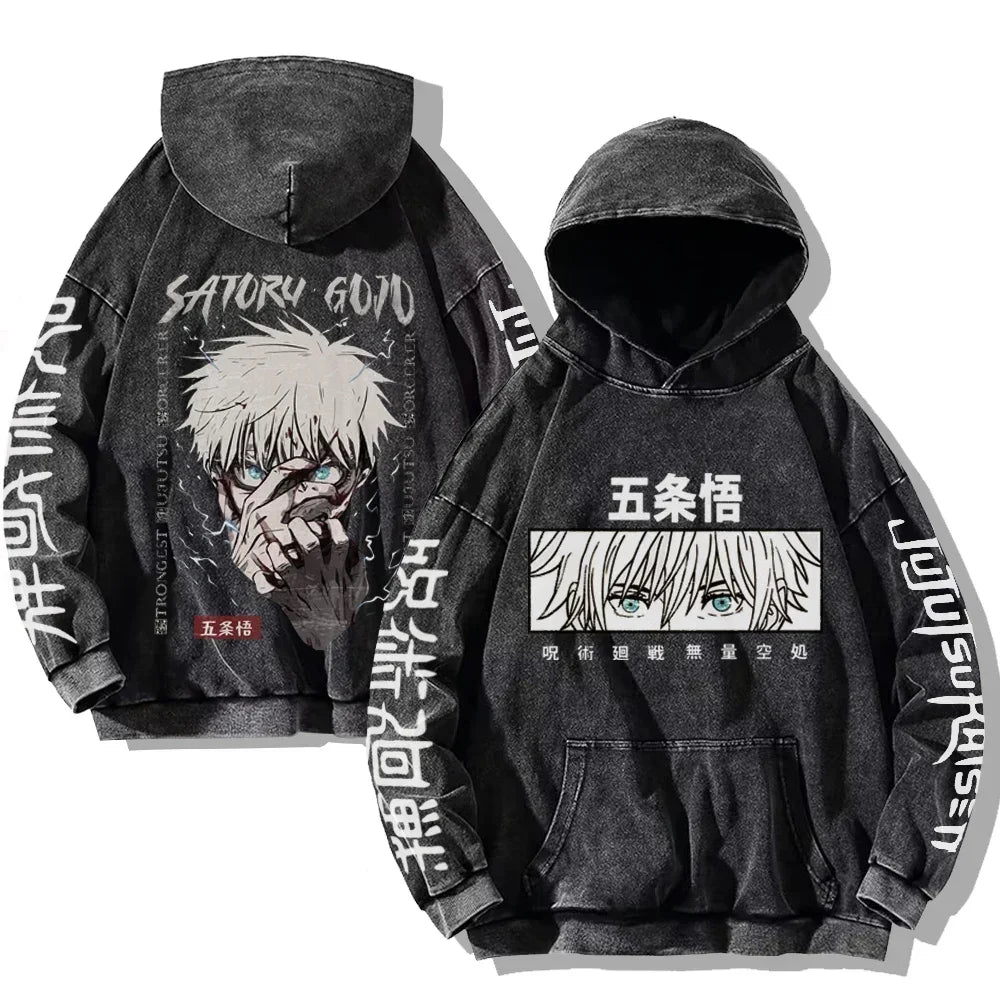 Vintage Anime Washed Hoodies