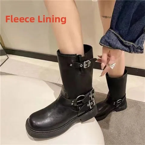 Knight Mid-Calf Western Cowboy Boots