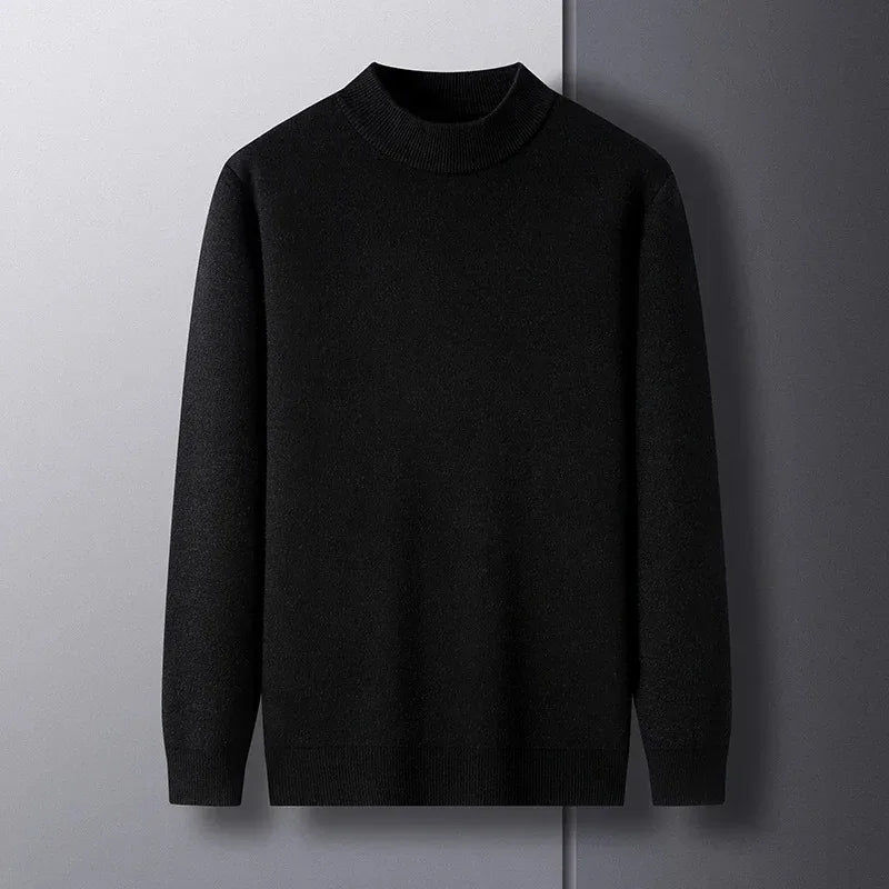 Warm Thick Winter Knit Mock Neck Sweater