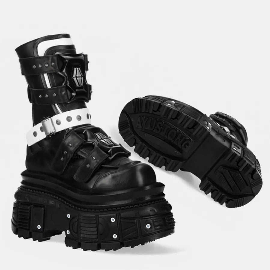 Spanish Dark Punk-Gothic Trendy High Ankle Boots