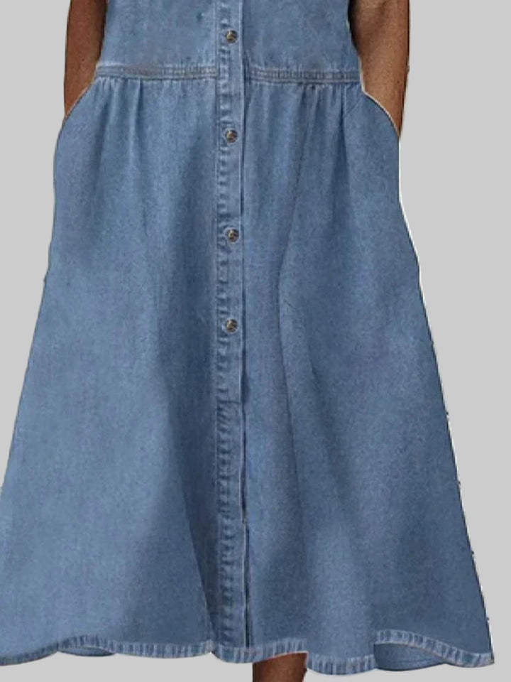 Casual Button up  Midi Dress