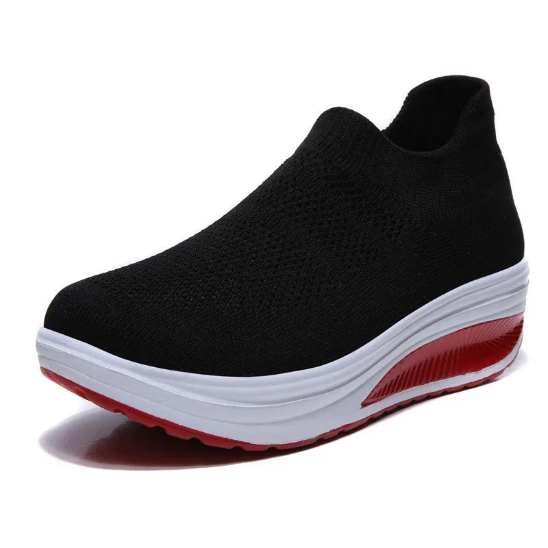 Vulcanized Thick Sole Slip-On Sneakers