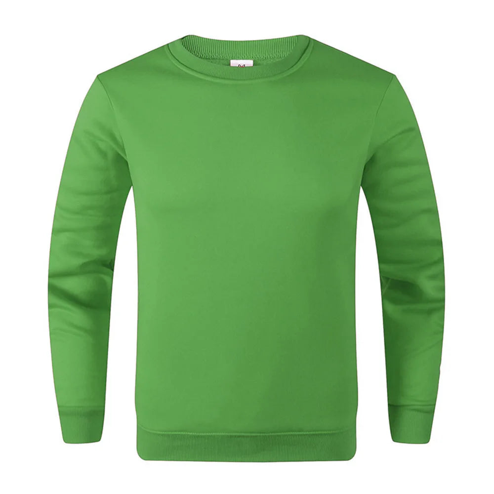 Solid Color Long Sleeve Casual Sweatshirt