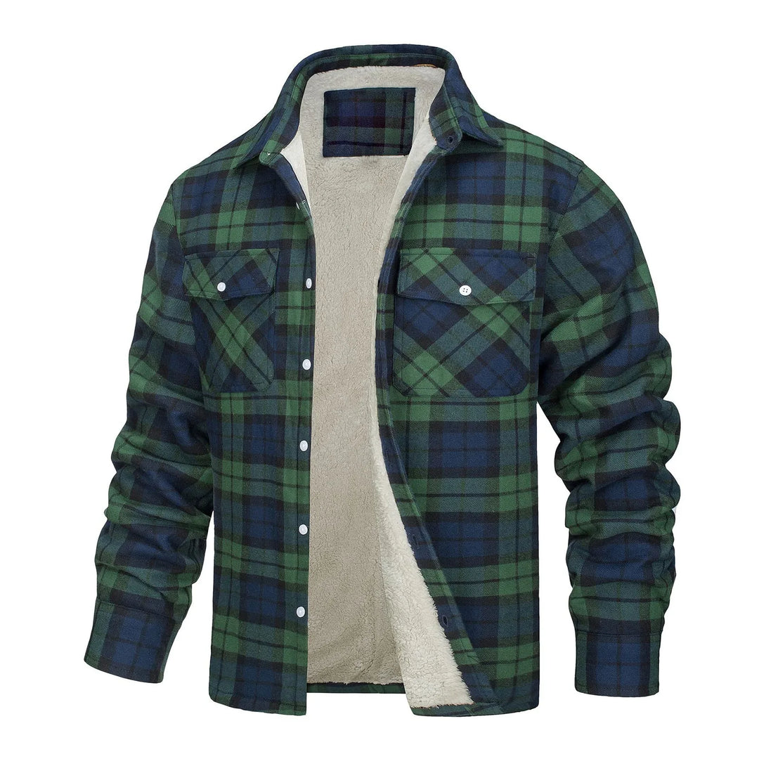 Plaid Plush Lined Warm Winter Top
