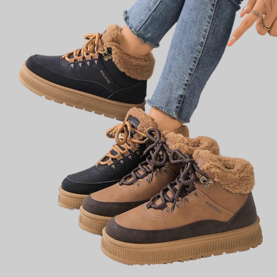 Thick Fleeced Round Toe Warm Winter Boots
