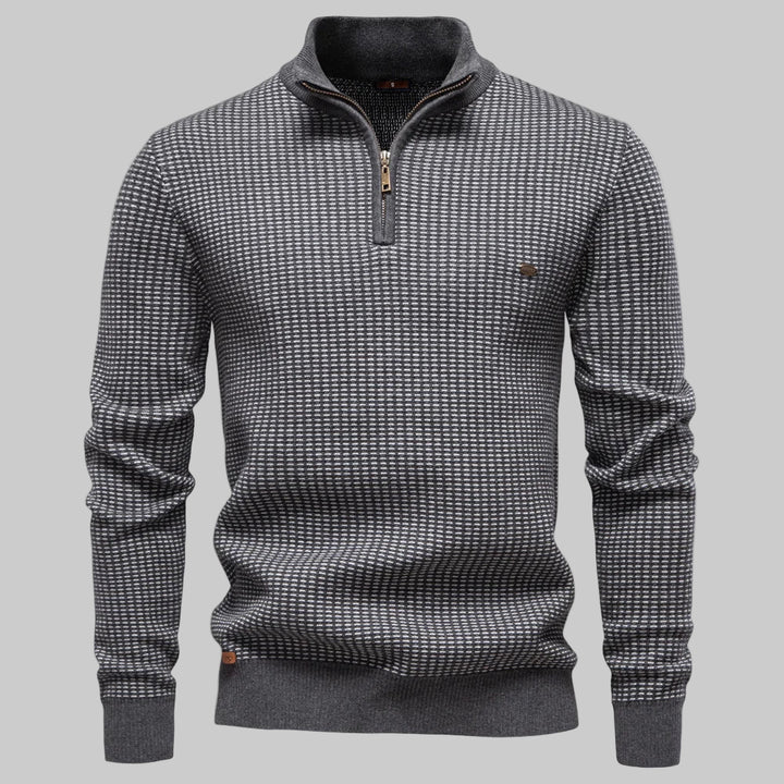 Thickened Cotton Blend Mock Neck Sweater