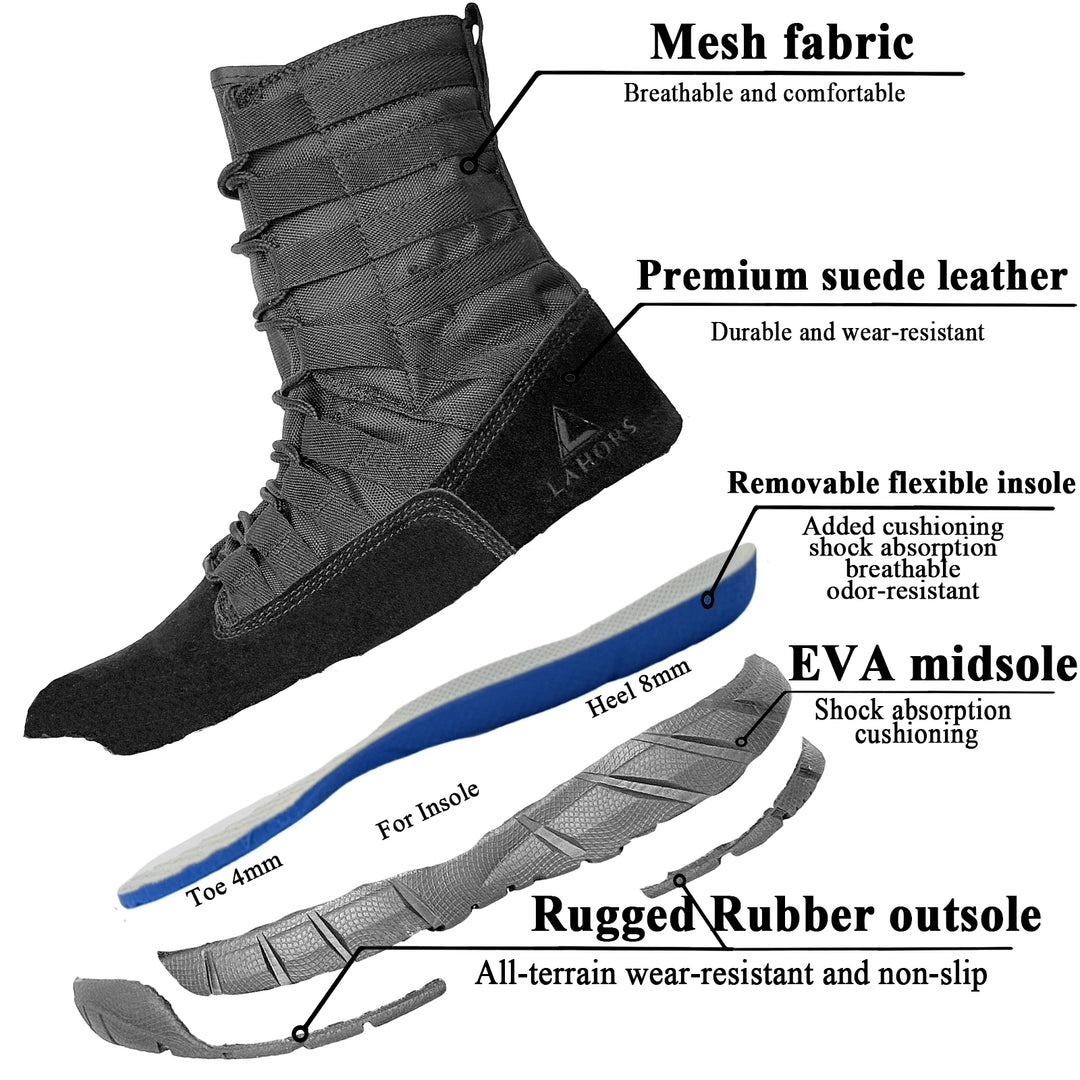 Men's Lightweight Suede Tactical Combat Boots