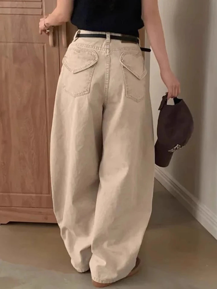 High-Waist Loose Fit Banana Pants