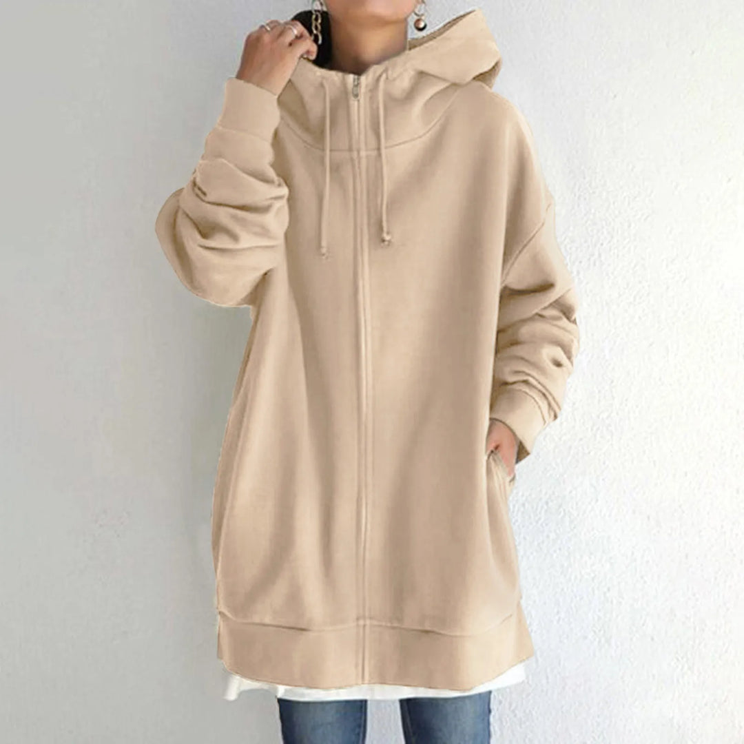 Slouchy Y2k Mid Length Oversized Hooded Sweatshirt