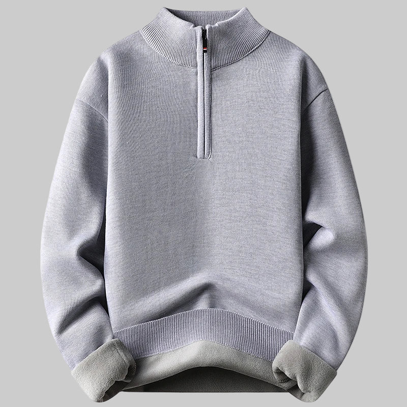 Thermal Half-Zip Pullover Sweater