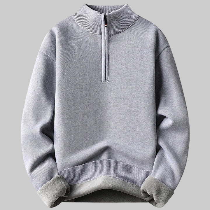 Thermal Half-Zip Pullover Sweater