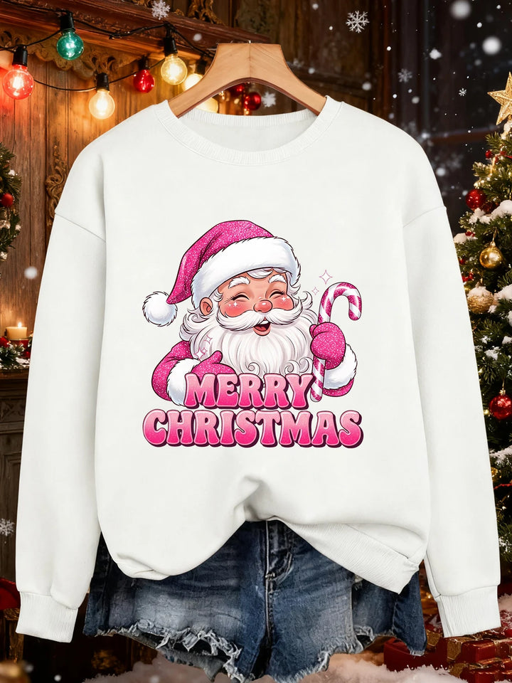 Merry Christmas Santa Print Christmas Sweater