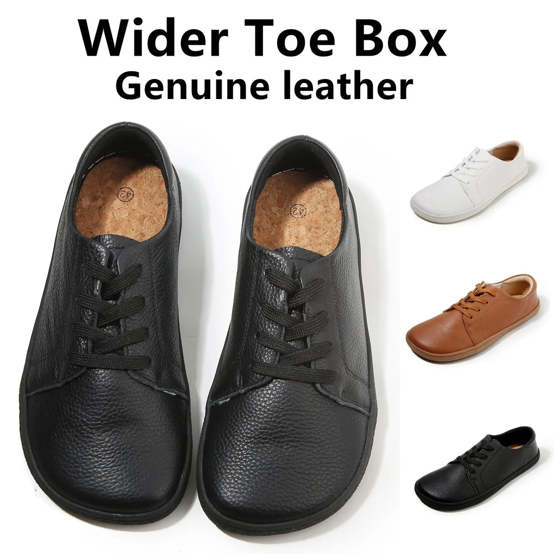 Barefoot  Zero Drop Wide ToeBox Leather Sneakers