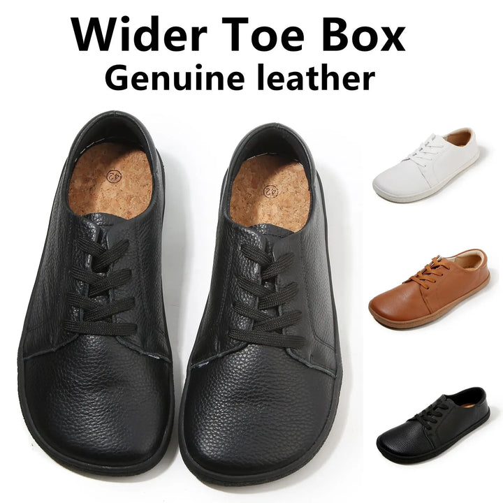 Barefoot  Zero Drop Wide ToeBox Leather Sneakers