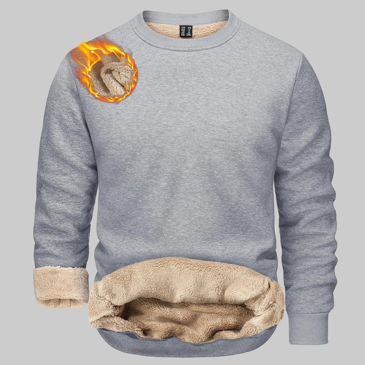 Heavyweight Sherpa-Lined Fleece Crewneck Sweatshirt