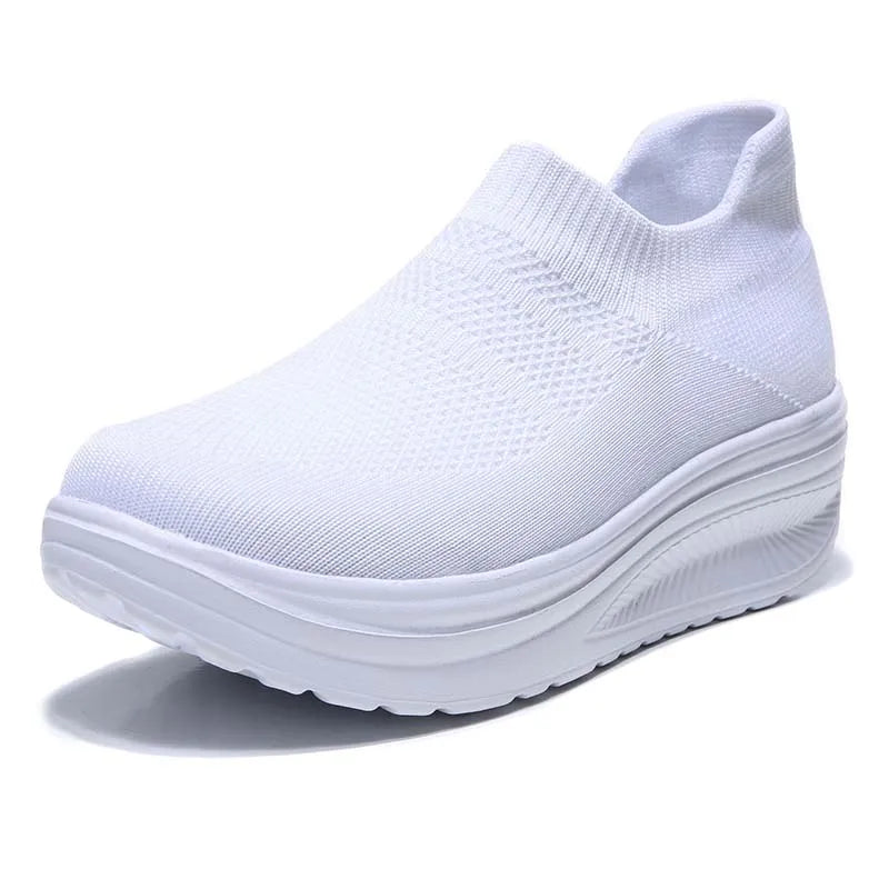 Vulcanized Thick Sole Slip-On Sneakers