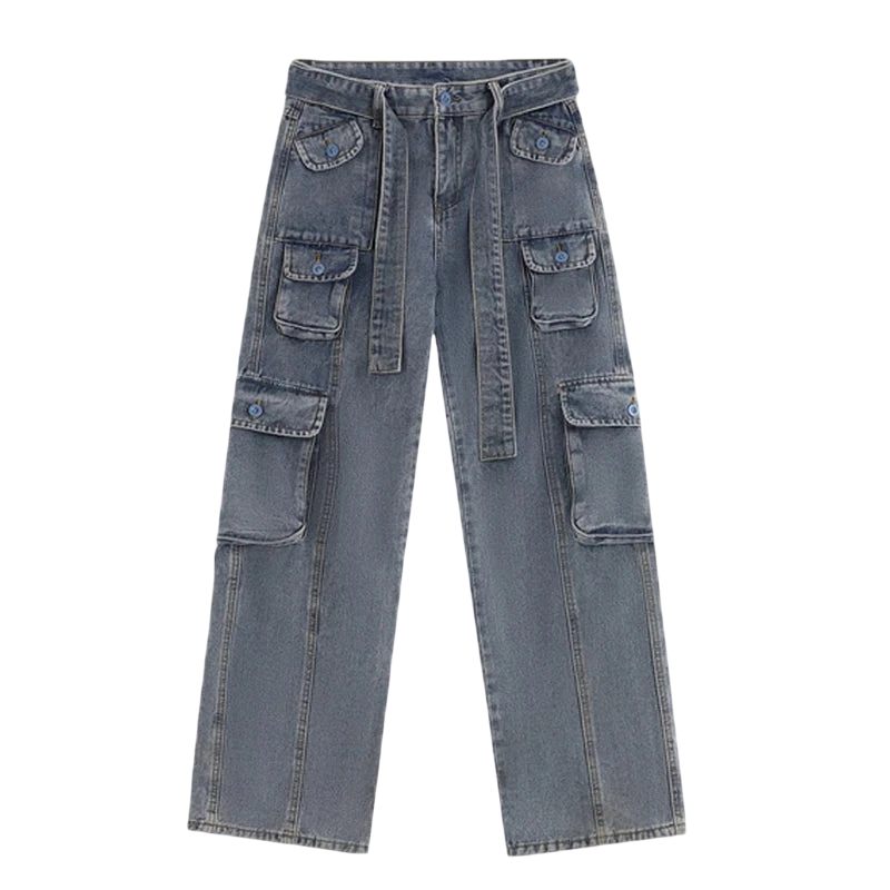 American Stereoscopic Multi-Pocket Jeans