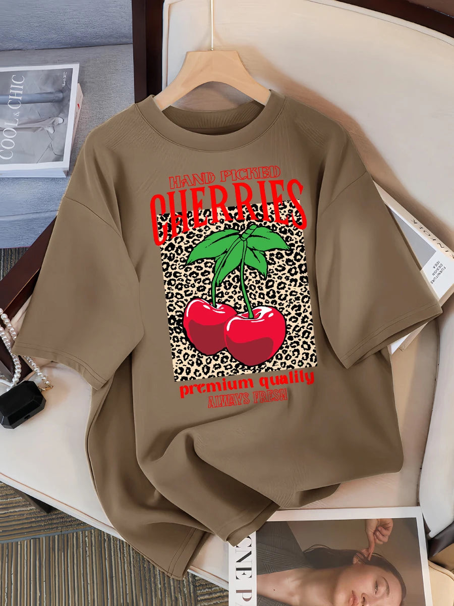 Freshly Handpicked Cherry Print T-Shirt
