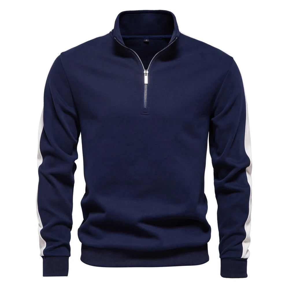 Lightweight Mock Neck Quarter-Zip Sweatshirt