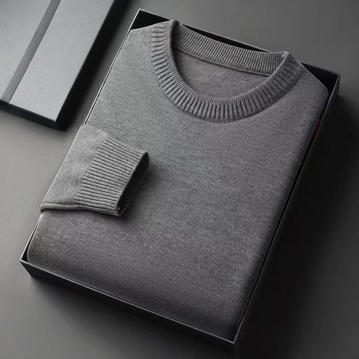 Lightweight Long Sleeve Knitted Crew Neck Sweater