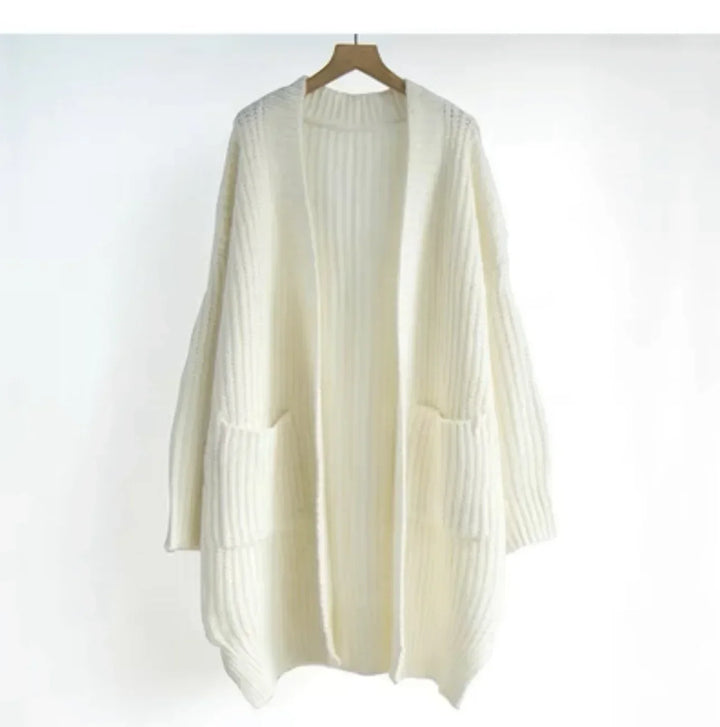 Elegant Long Knitted V-Neck Cardigan