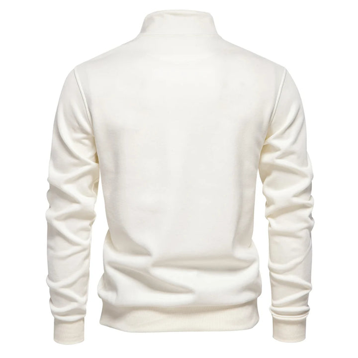 Lightweight Mock Neck Quarter-Zip Sweatshirt