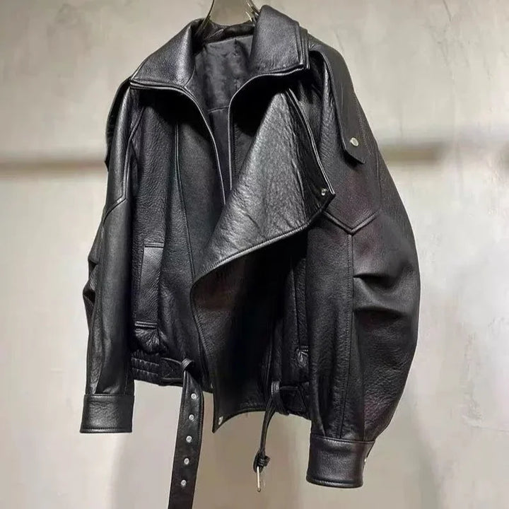 Luxury PU Moto Biker Leather Bomber Jacket