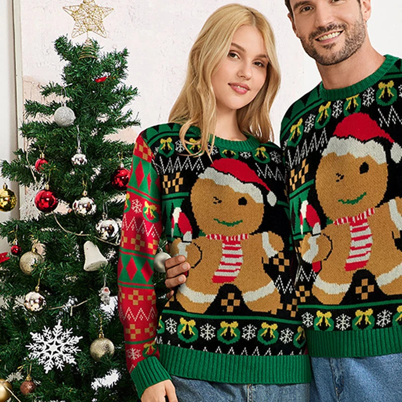 Gingerbread Family Matching Christmas Sweaters