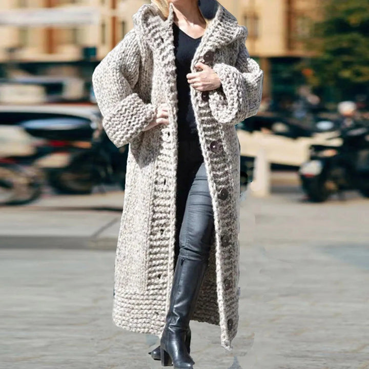 Oversized Solid Color Thick-Knitted Sweater