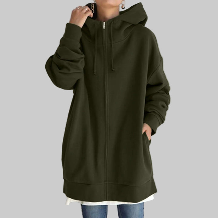 Slouchy Y2k Mid Length Oversized Hooded Sweatshirt