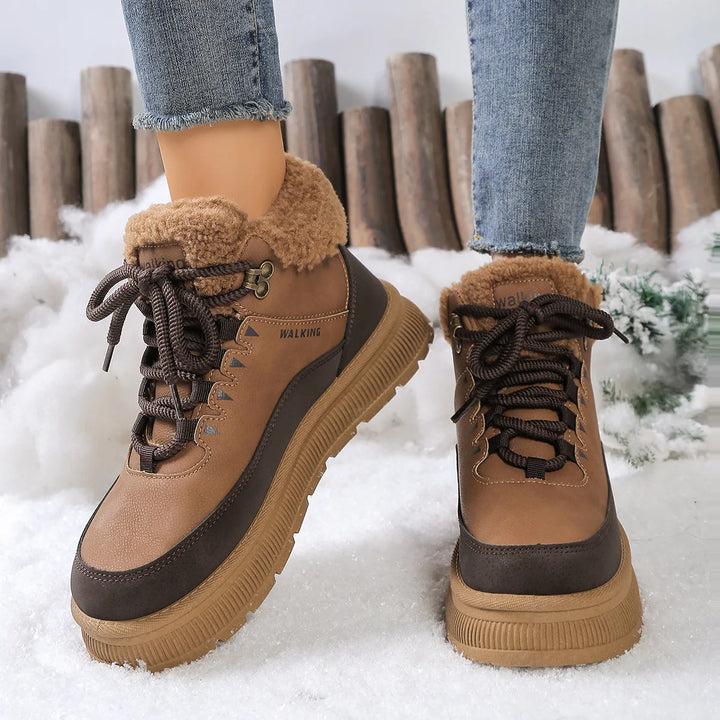 Thick Fleeced Round Toe Warm Winter Boots