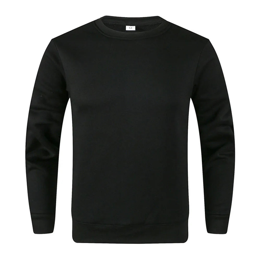 Solid Color Long Sleeve Casual Sweatshirt