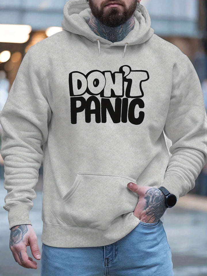 Casual Unisex “DON’T PANIC” Graphic Hoodie