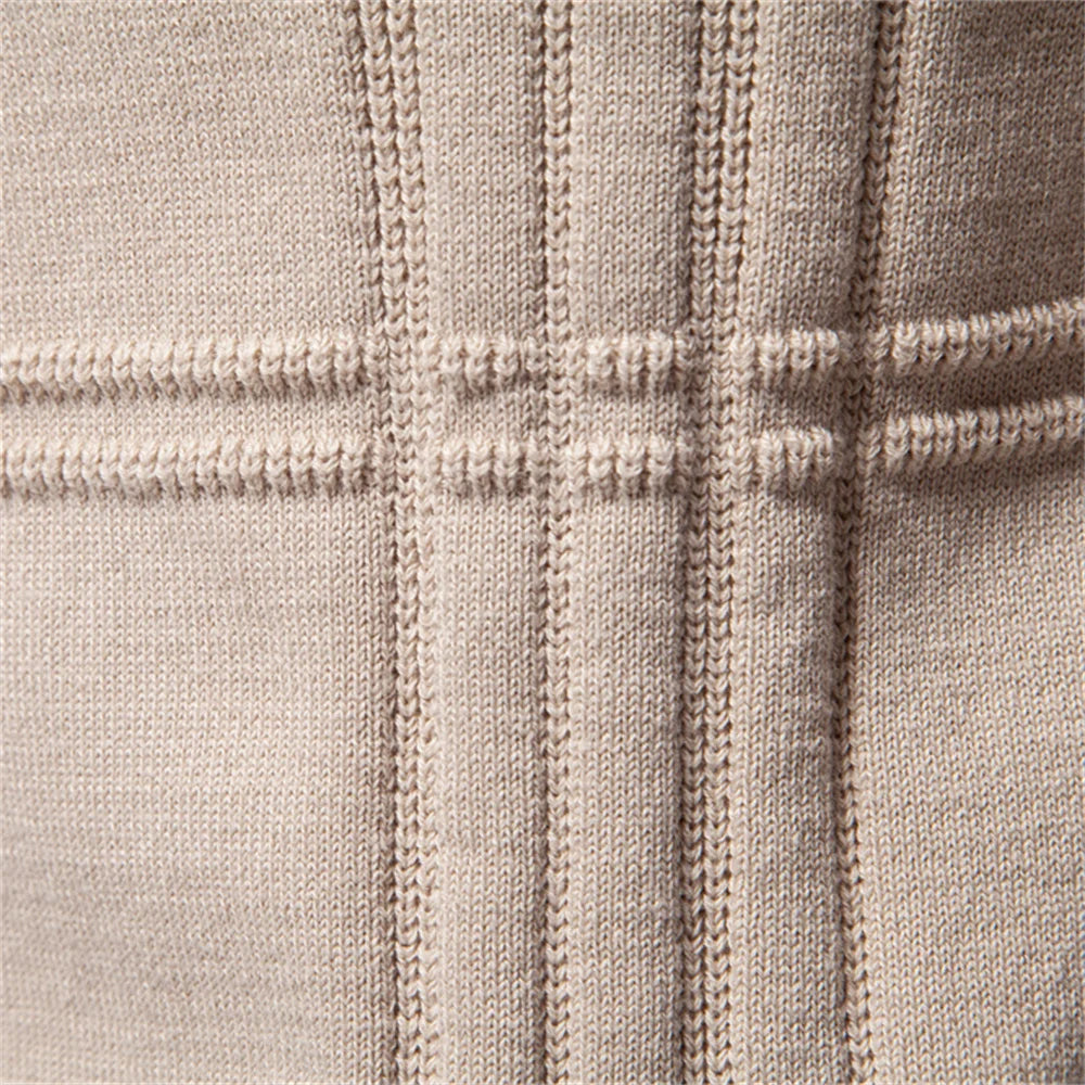 Striped Knitted Cotton Crewneck Pullover Sweater