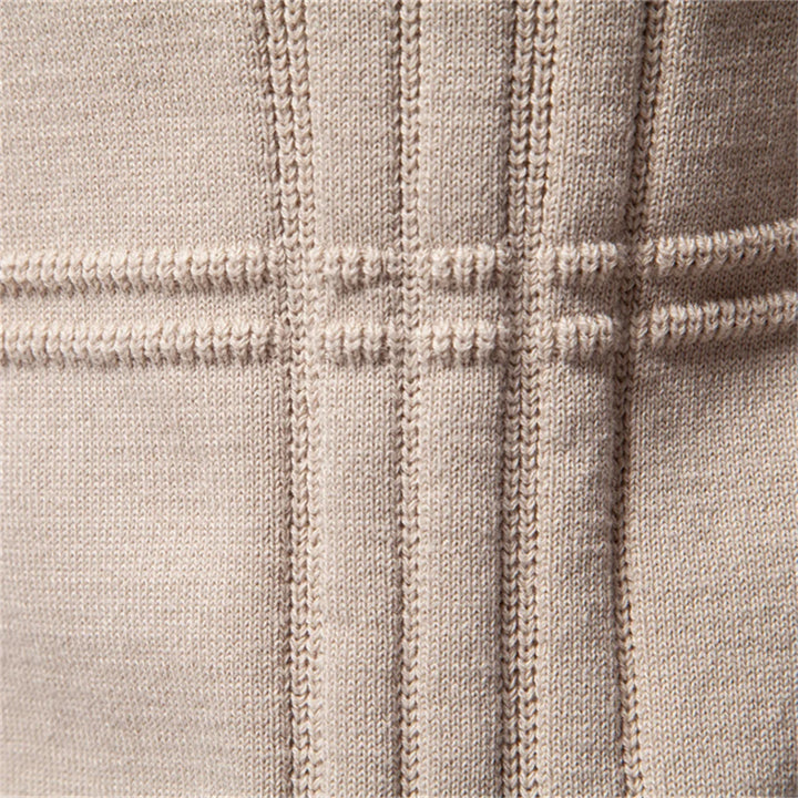 Striped Knitted Cotton Crewneck Pullover Sweater