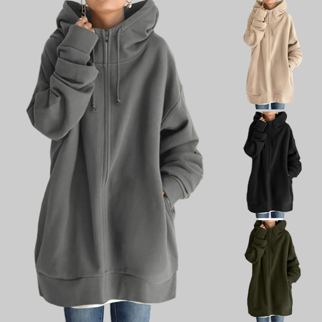 Slouchy Y2k Mid Length Oversized Hooded Sweatshirt