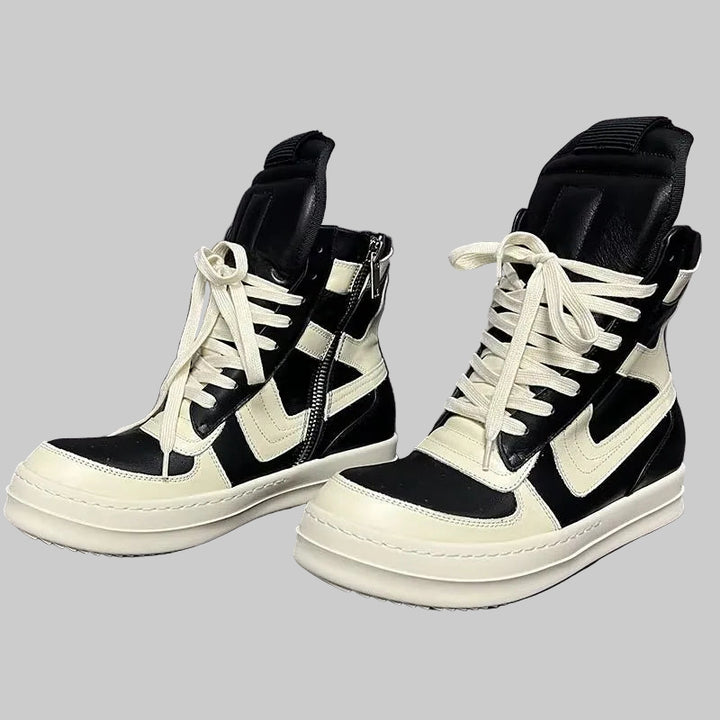 Luxury Unisex High-Top Leather Sneakers