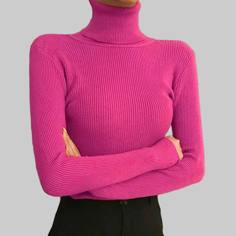 Winter Knitted Turtleneck Slim Fit Pullover