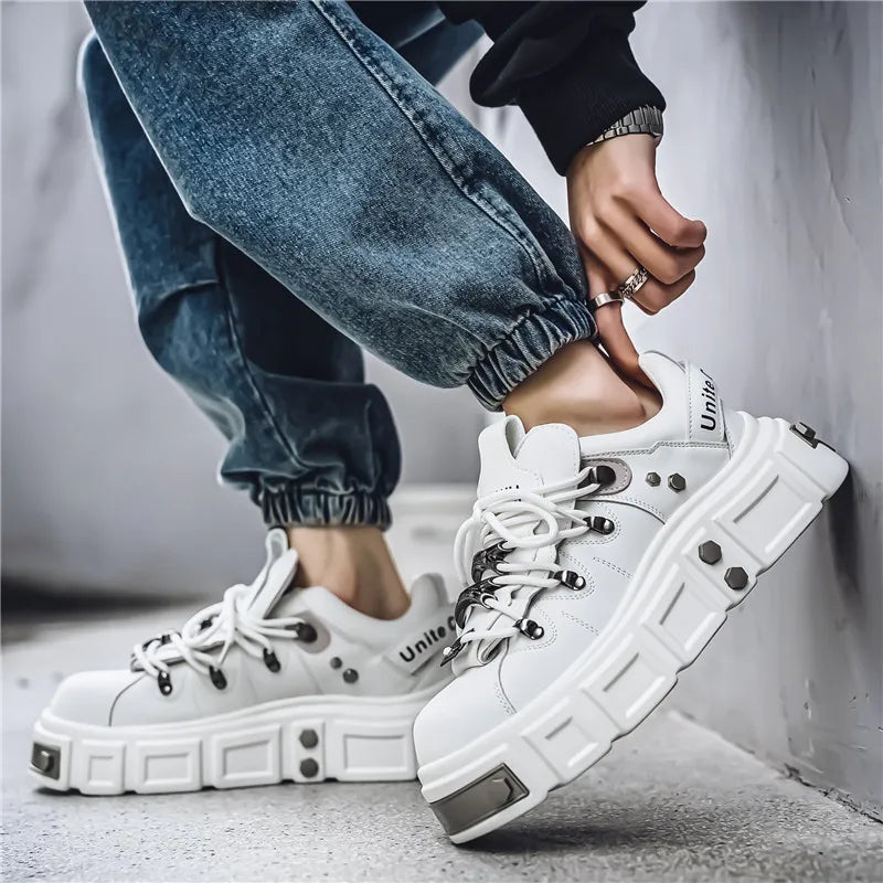 Trendy Pink Platform Sneakers