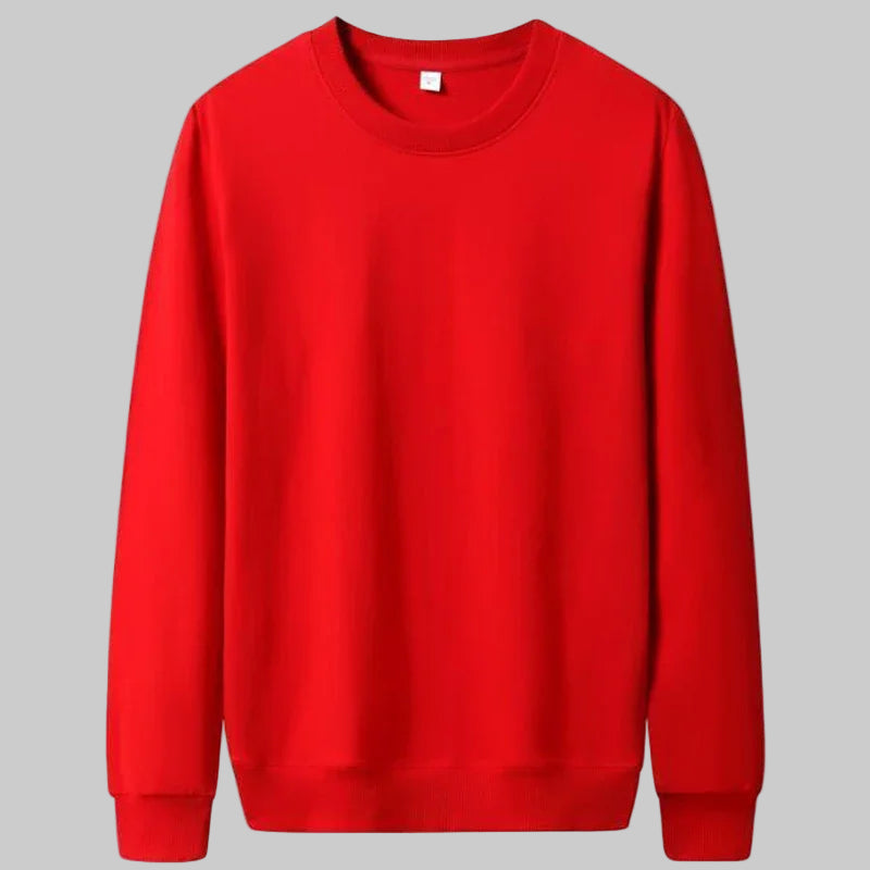 Thin Solid Color Casual Pullover Sweatshirts