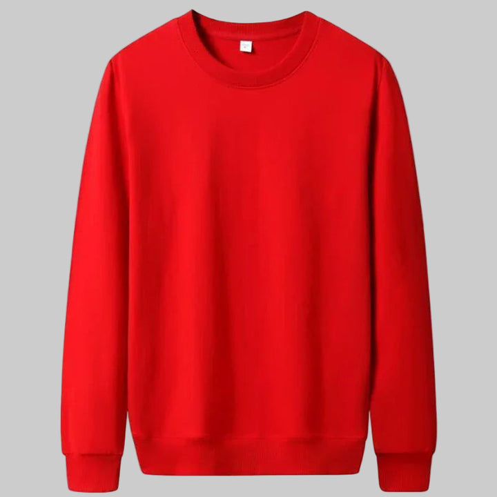 Thin Solid Color Casual Pullover Sweatshirts