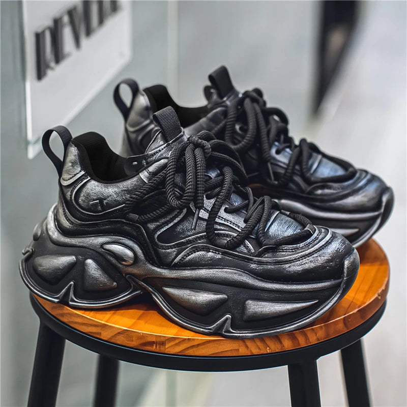Trendy Wear Resistant Platform Chunky Sneakers