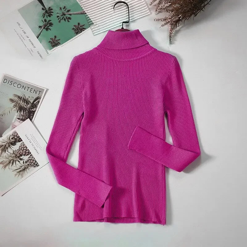 Winter Knitted Turtleneck Slim Fit Pullover