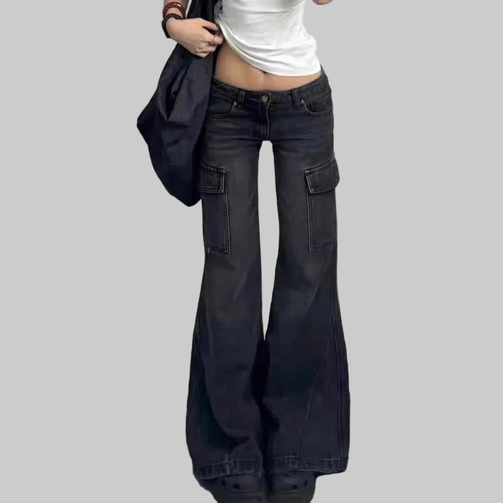 Chic Low-Waist Micro Flared Denim Jeans