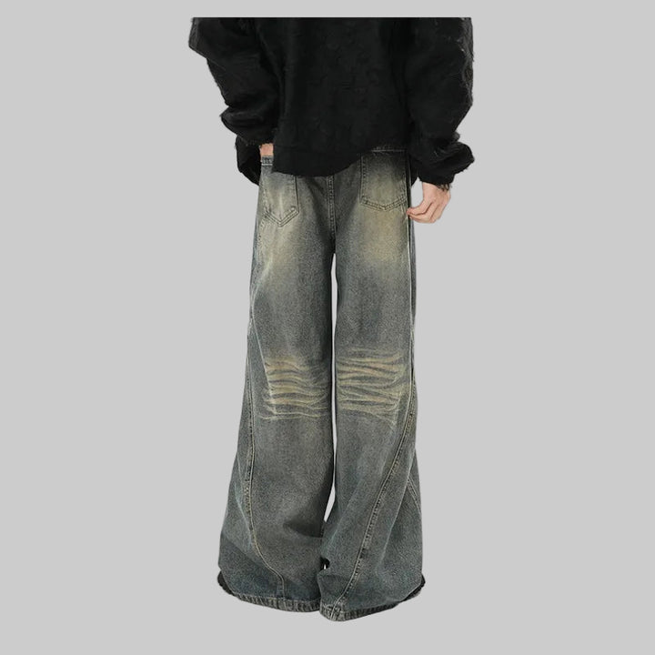 Y2K Streetwear Baggy Flared Cargo Jeans
