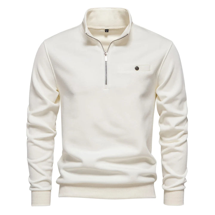 Lightweight Mock Neck Quarter-Zip Sweatshirt
