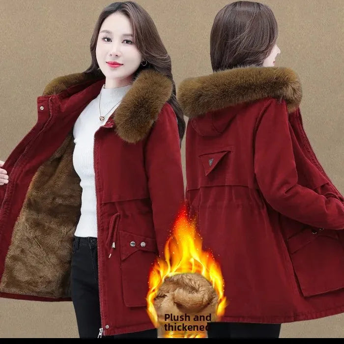 Short cotton Fleece lining winter Jacket