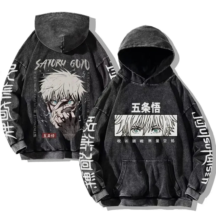 Vintage Anime Washed Hoodies
