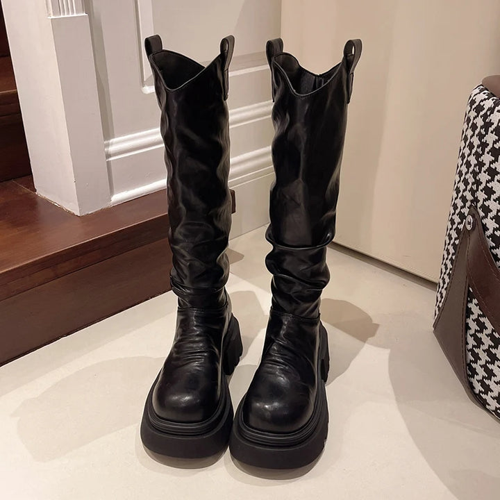 Winter Knee-High Plush Boots