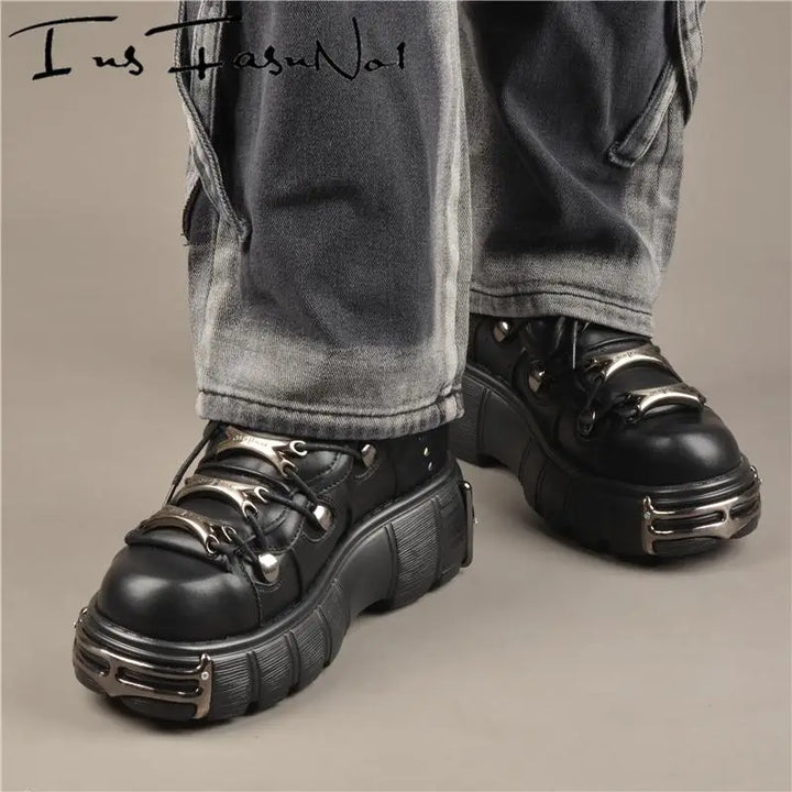 Gothic Edge: Women’s Chunky Platform Sneakers